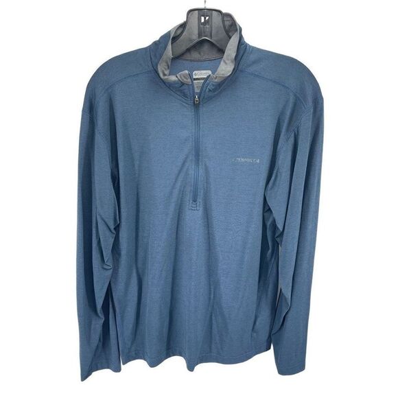 Columbia Mens Pullover Sweatshirt Half Zip Long Sleeve Navy Blue Size Small - Picture 10 of 11